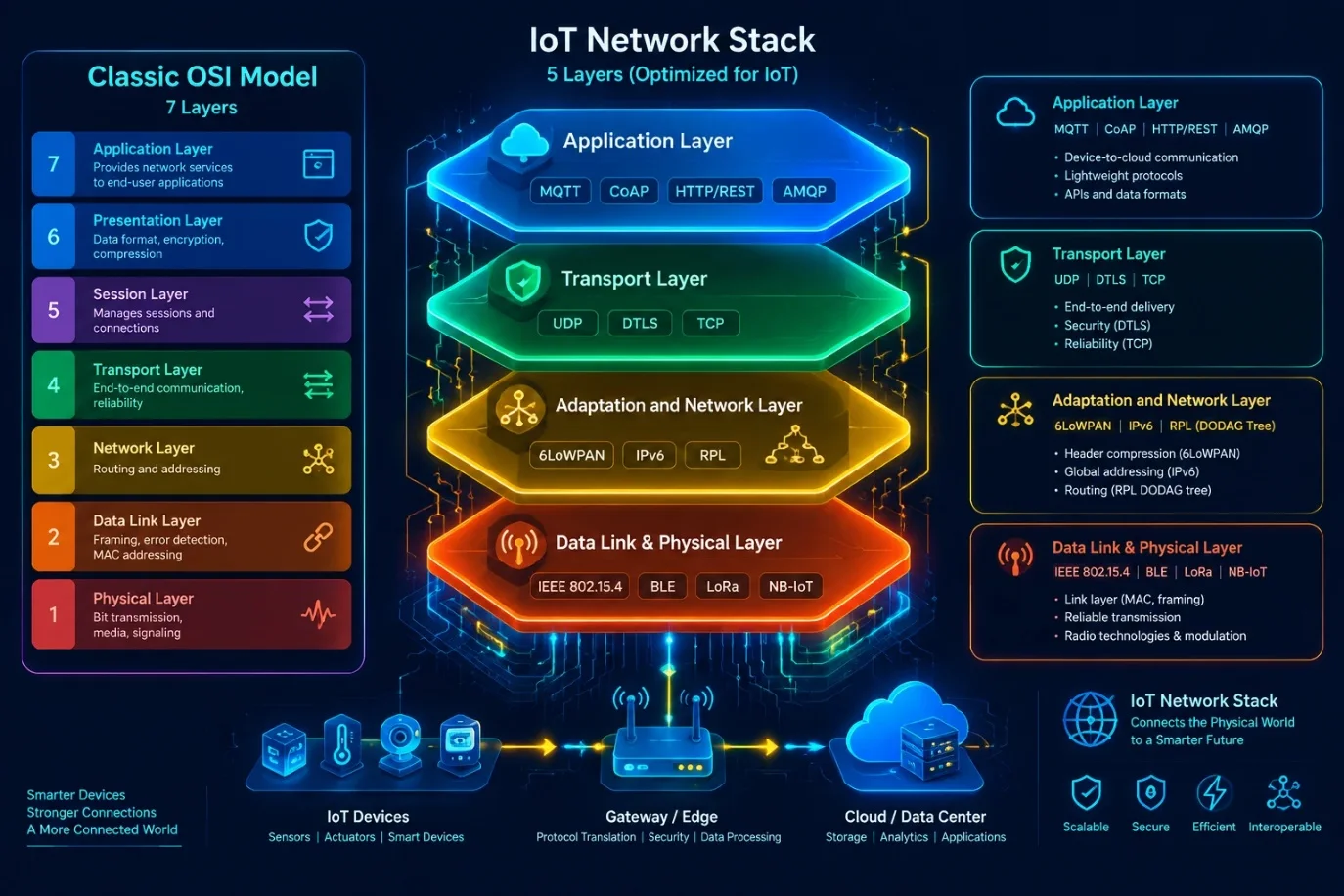 The IoT protocol stack: a layer-by-layer view